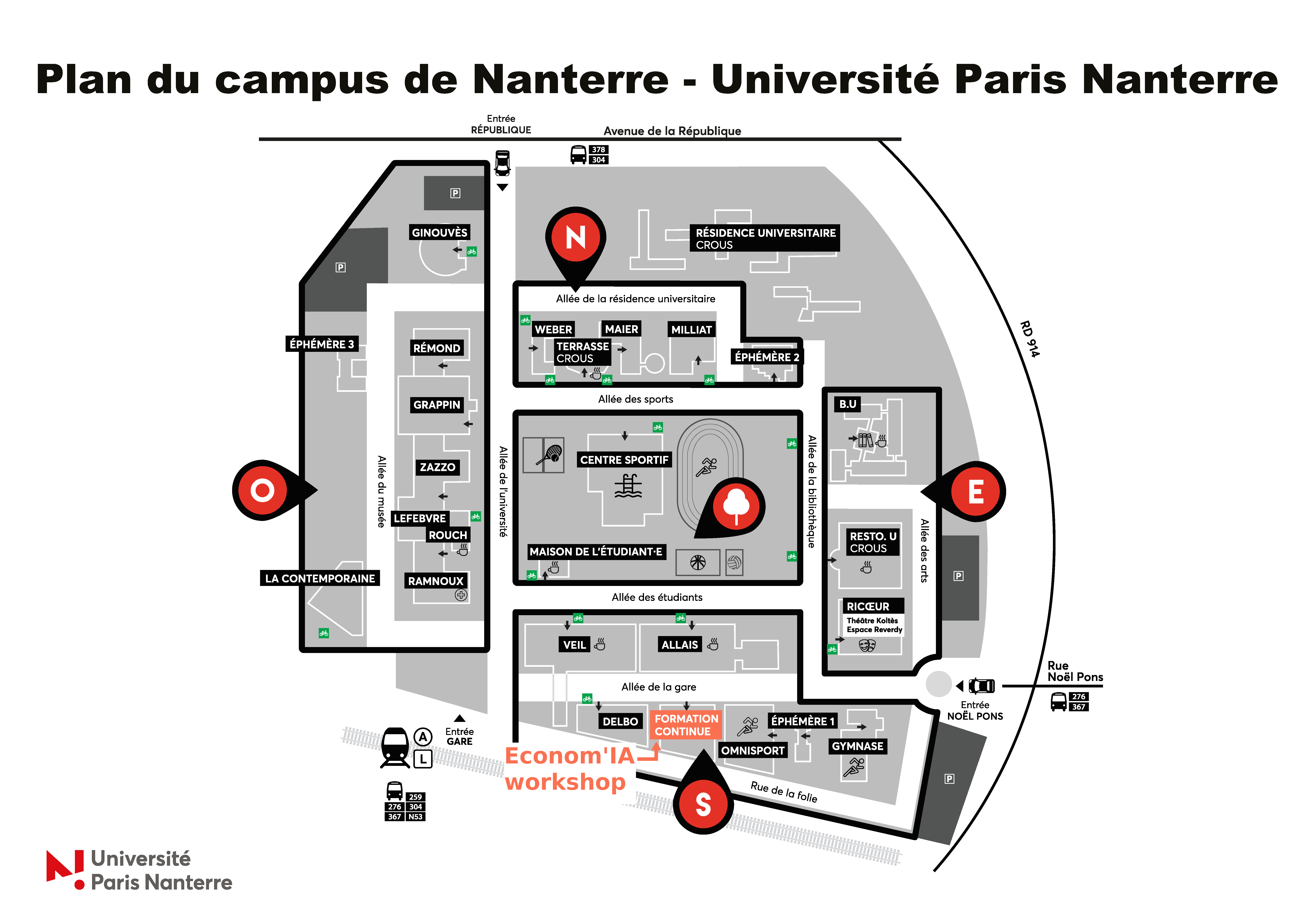 Plan Universite Paris Nanterre